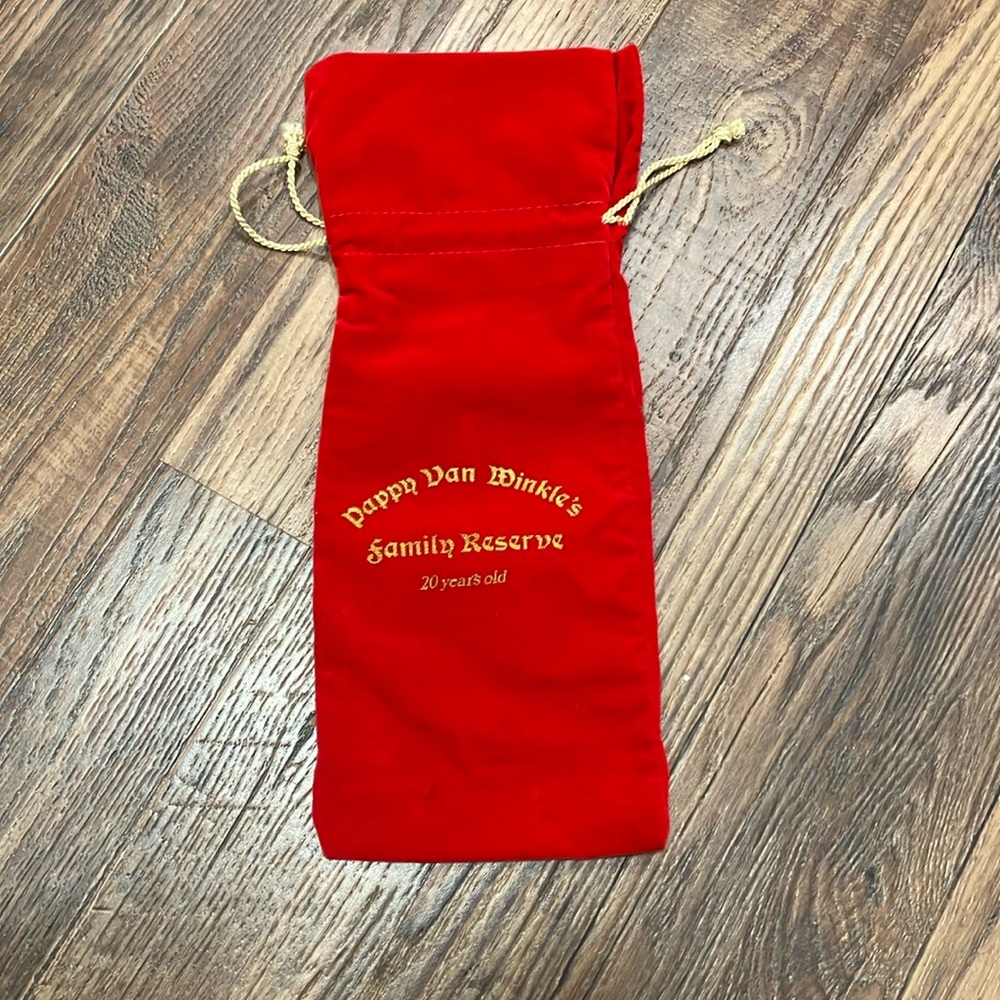 Pappy Van Winkle Red Velvet Bag (EMPTY)